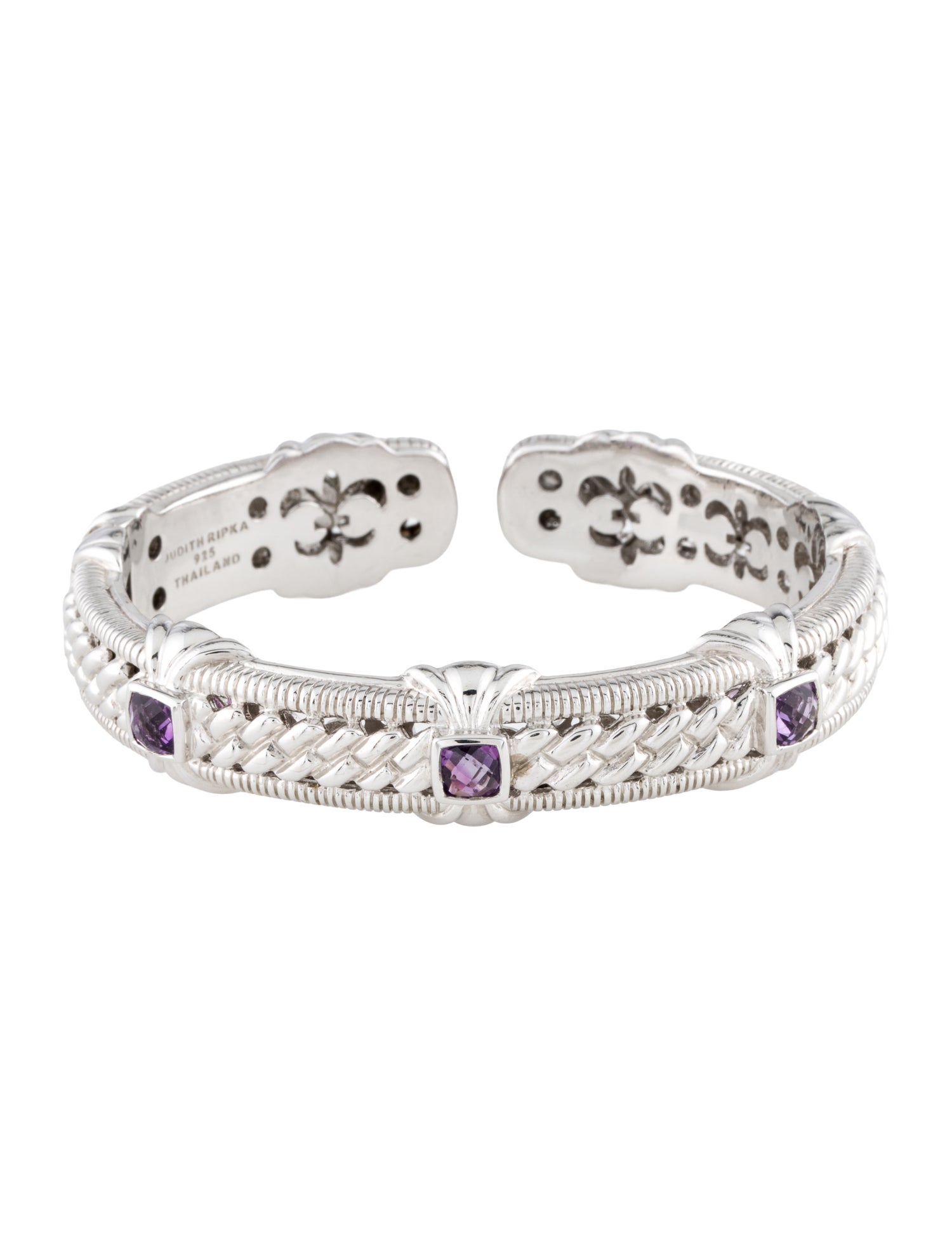Judith Ripka Amethyst Cuff Bracelet