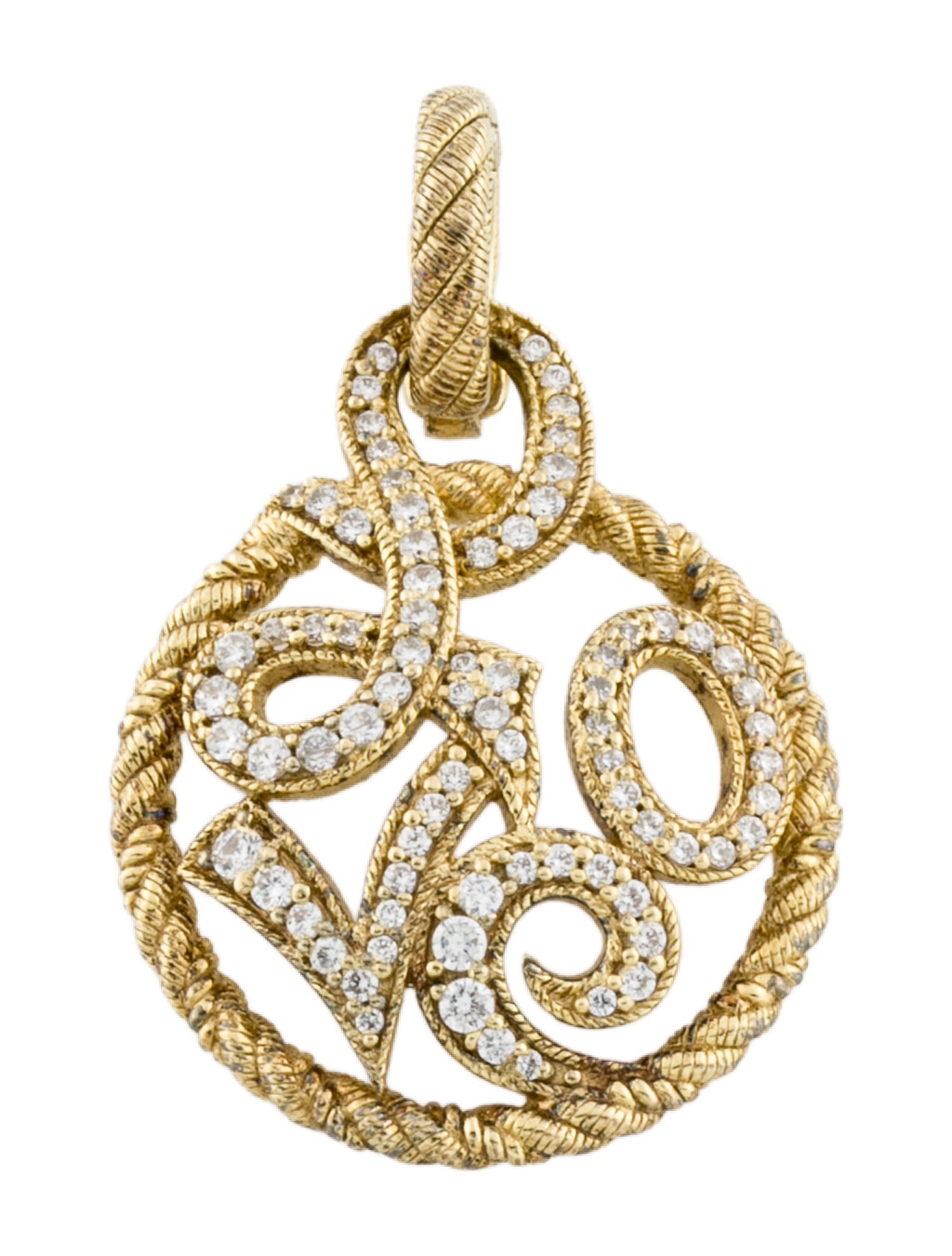Judith Ripka Cubic Zirconia 'Love' Pendant