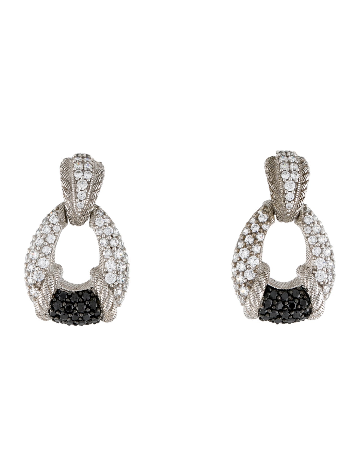 Judith Ripka Cubic Zirconia Drop Clip-On Earrings