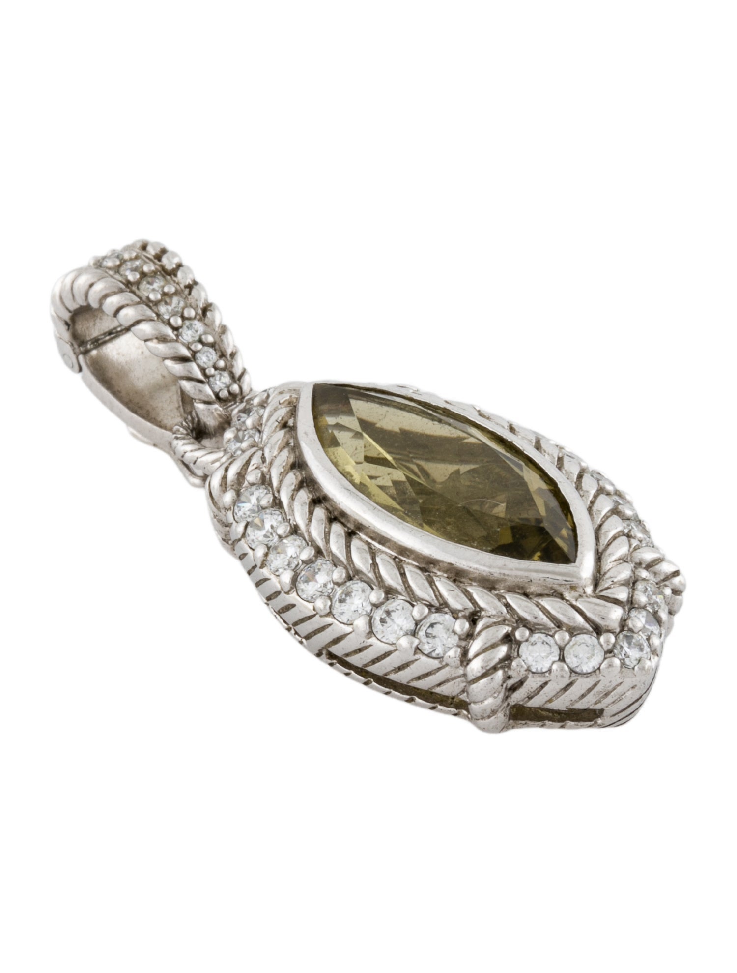 Judith Ripka Quartz & Cubic Zirconia Charm Pendant