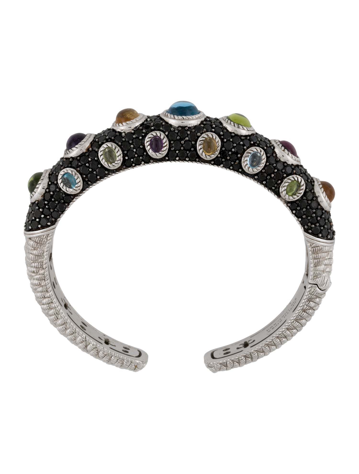 Multi-Stone Hinge Cuff