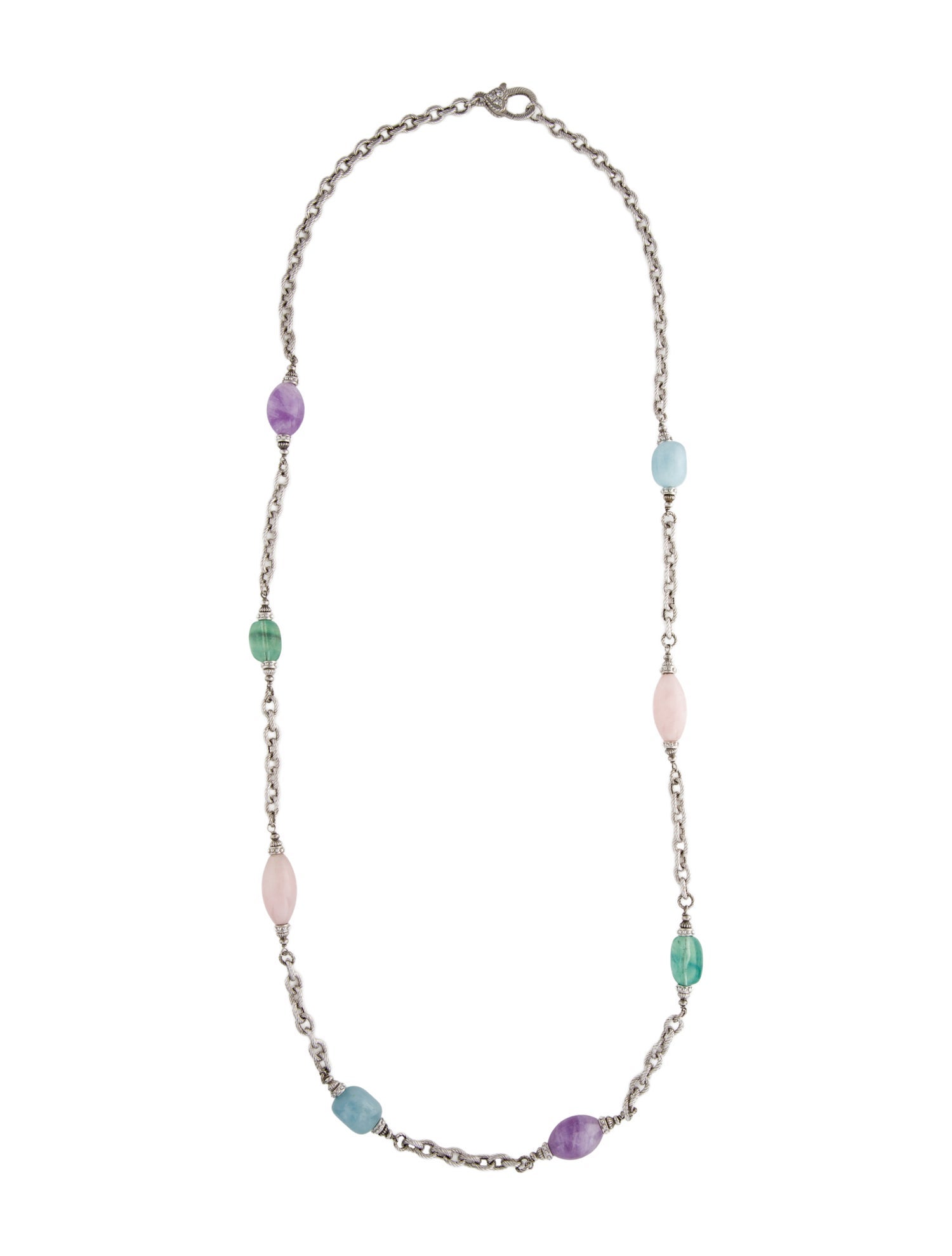 Judith Ripka Cubic Zirconia & Multistone Station Necklace