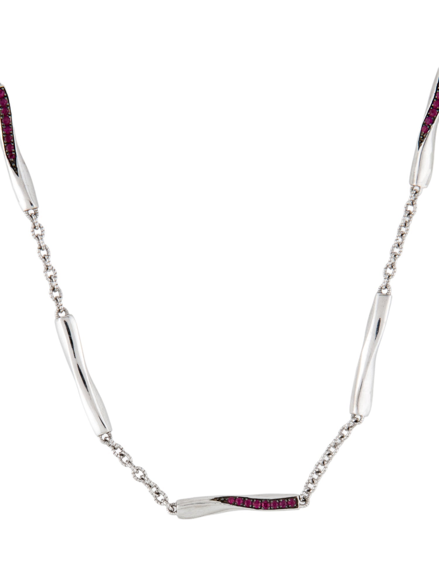 Judith Ripka Ruby Nova Station Necklace