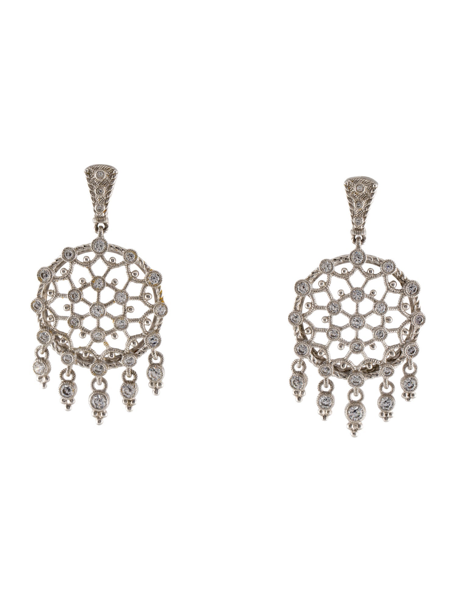 Judith Ripka Cubic Zirconia Chandelier Earrings