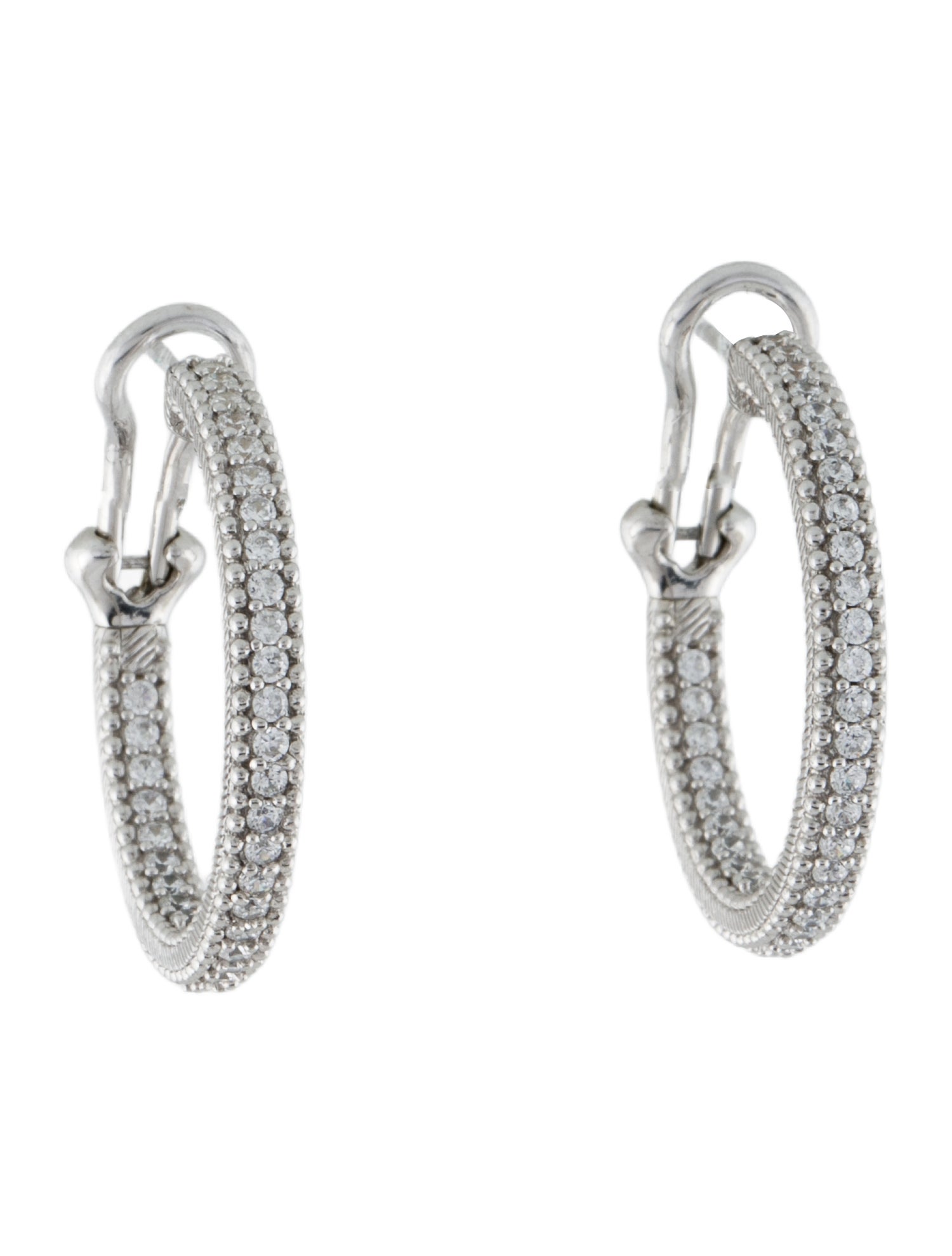 Judith Ripka Cubic Zirconia Hoop Earrings