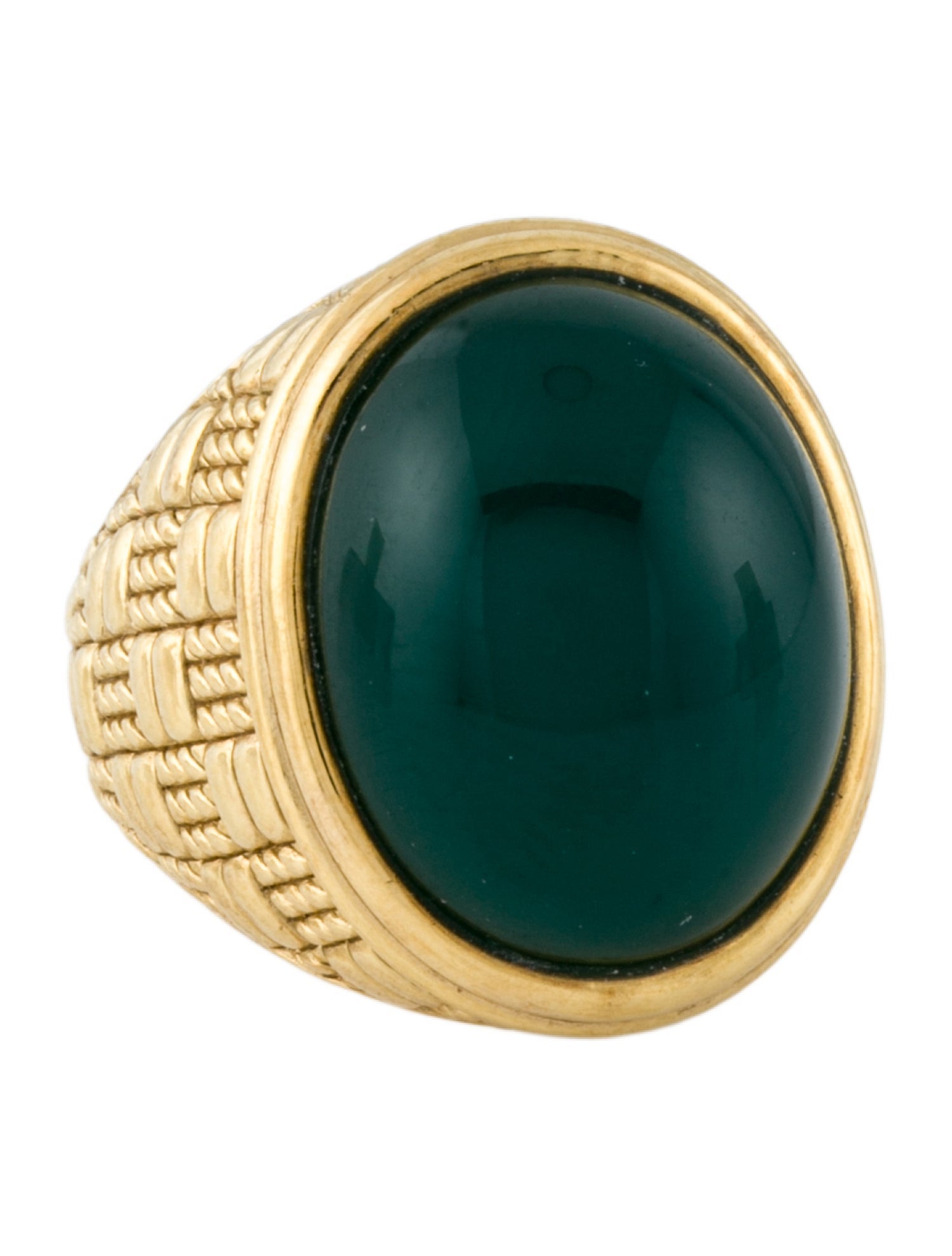 Judith Ripka Dyed Chalcedony Signet Ring
