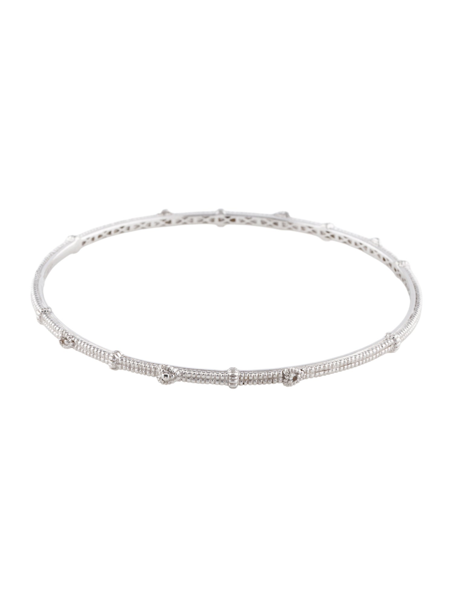 Judith Ripka Sapphire Heart Bangle Bracelet