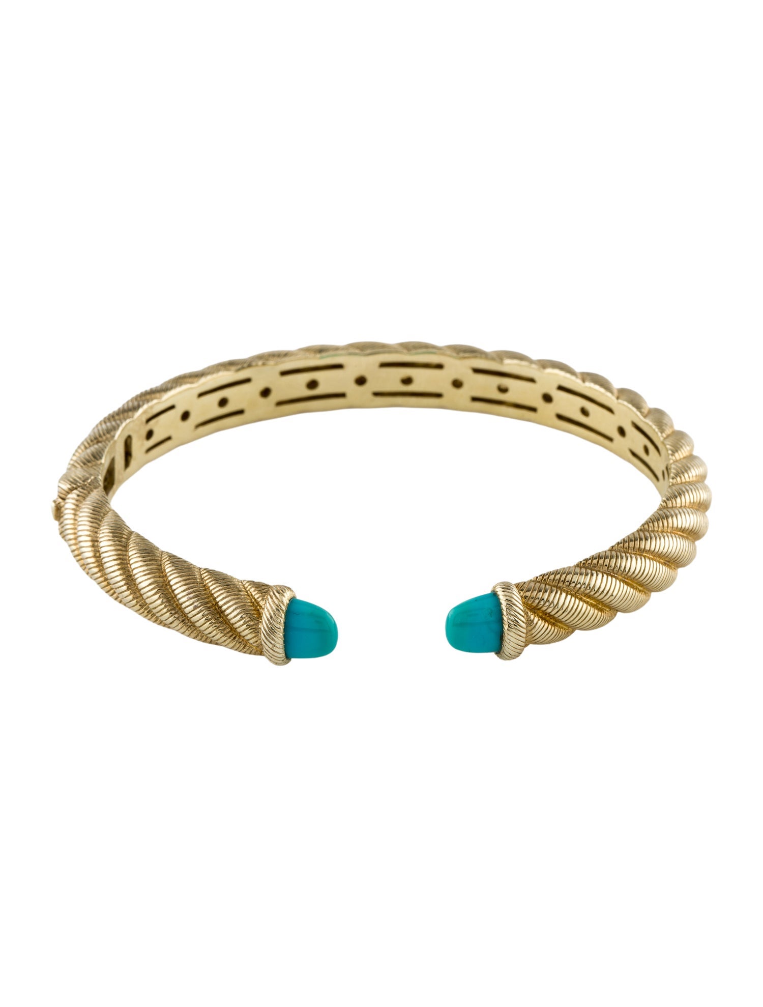 Judith Ripka Turquoise Hinged Cuff