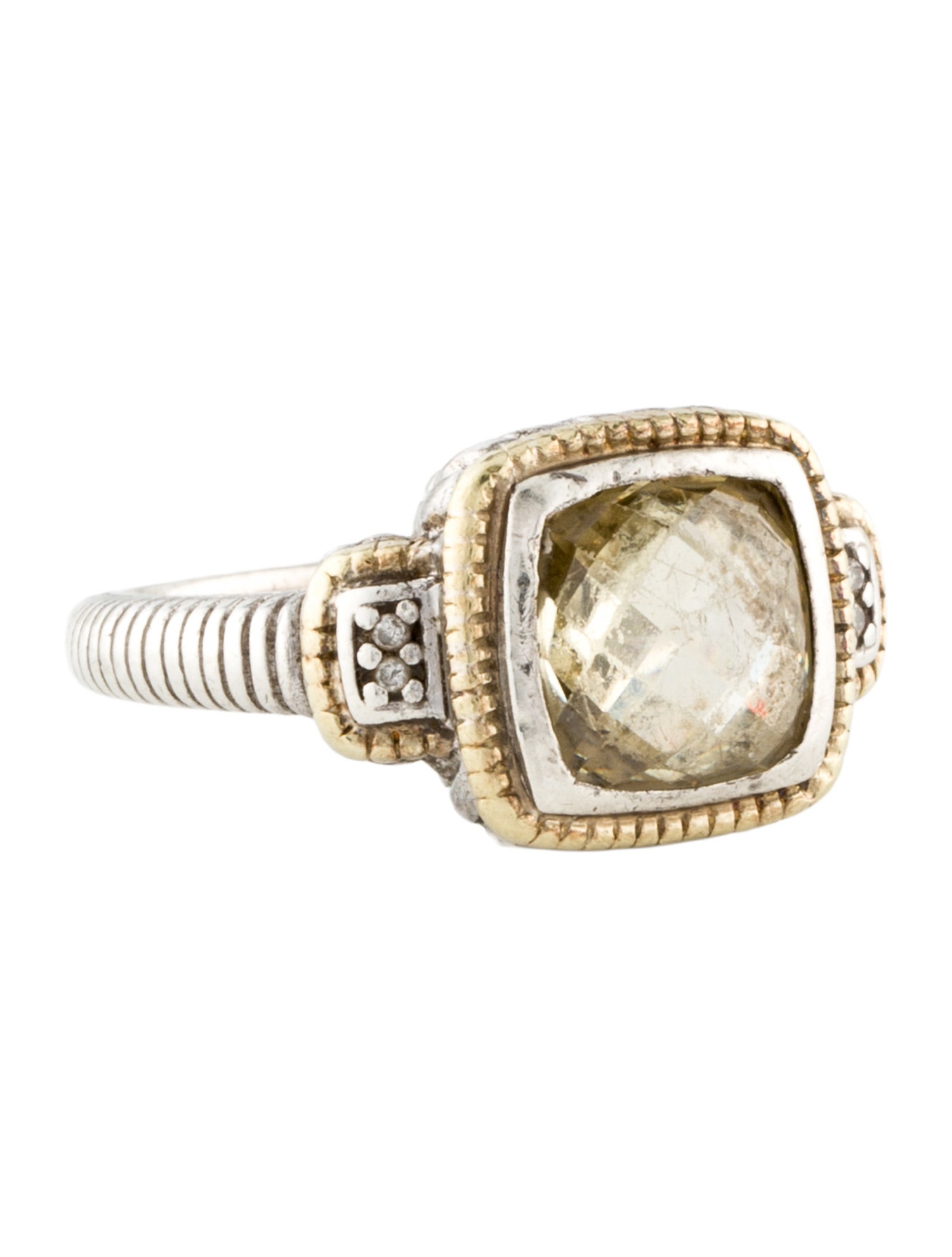 Judith Ripka Diamond & Cubic Zirconia Cocktail Ring
