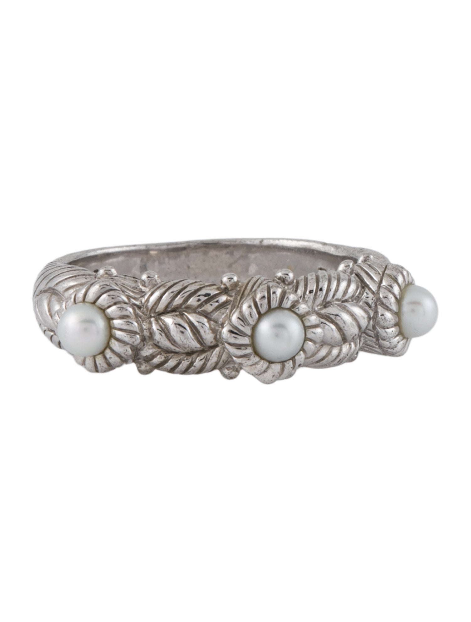 Judith Ripka Pearl Textured Band