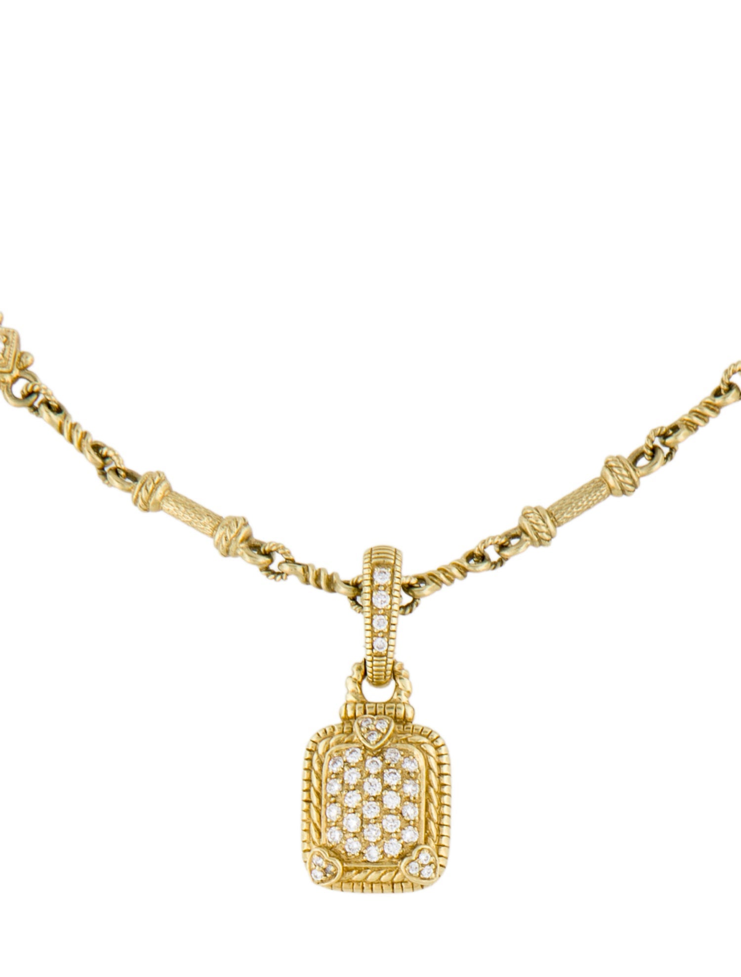 Judith Ripka 18K Diamond Enhancer Station Necklace