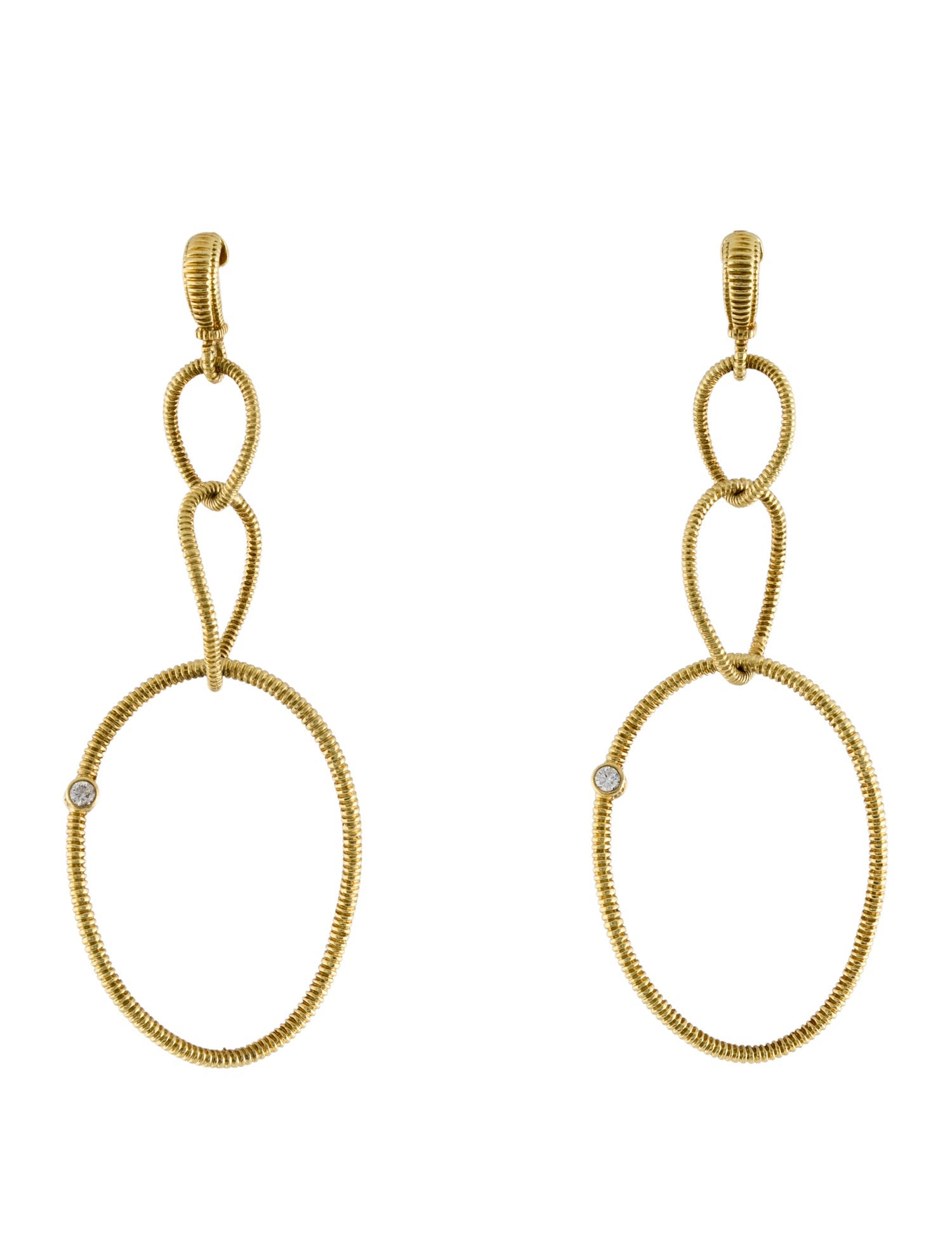 Judith Ripka 18K Diamond Jubilee Drop Earrings