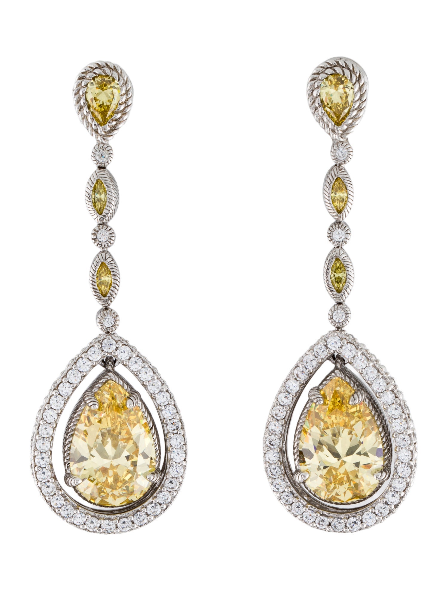 Judith Ripka Cubic Zirconia Drop Earrings