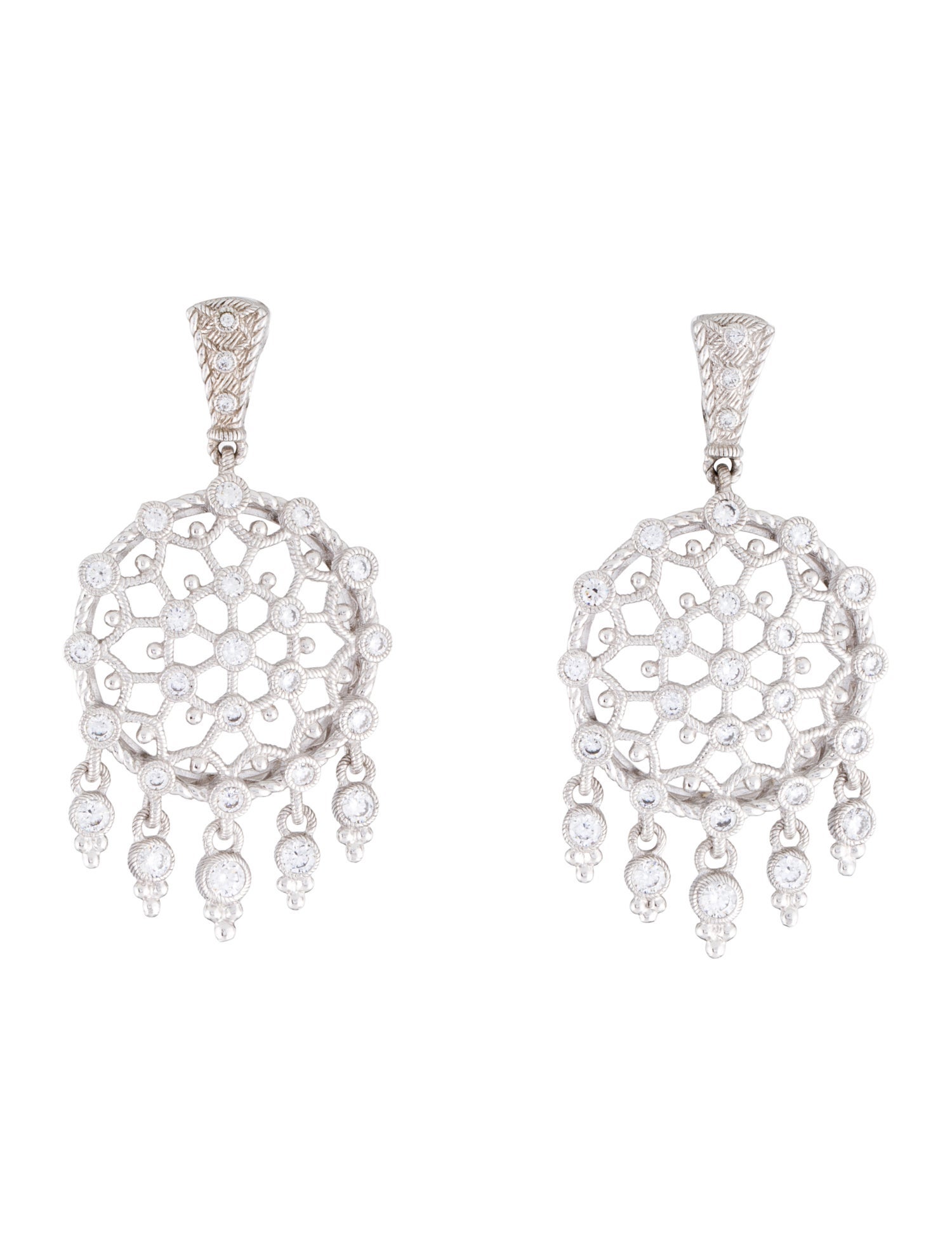 Judith Ripka Cubic Zirconia Sunlace Drop Earrings