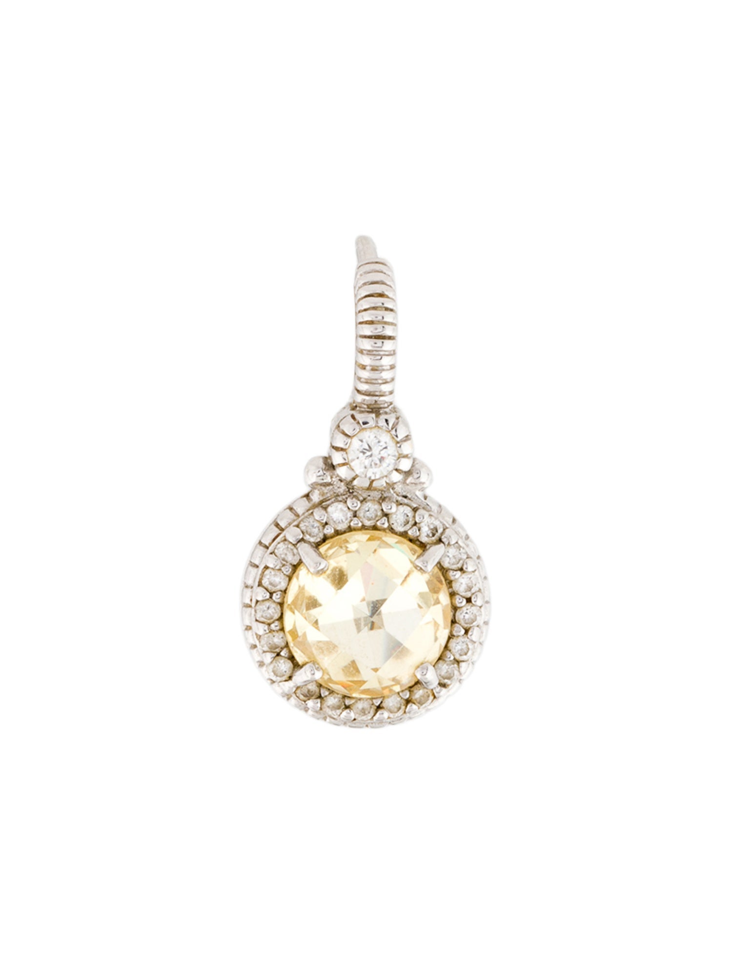 Judith Ripka 18K Cubic Zirconia & Diamond Drop Earrings