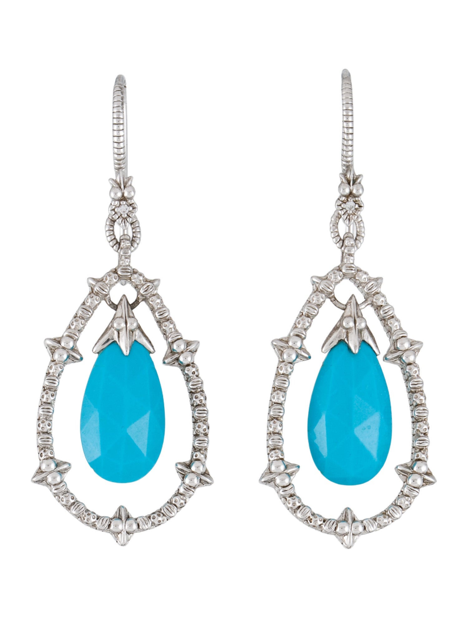 Judith Ripka Sapphire & Resin Drop Earrings