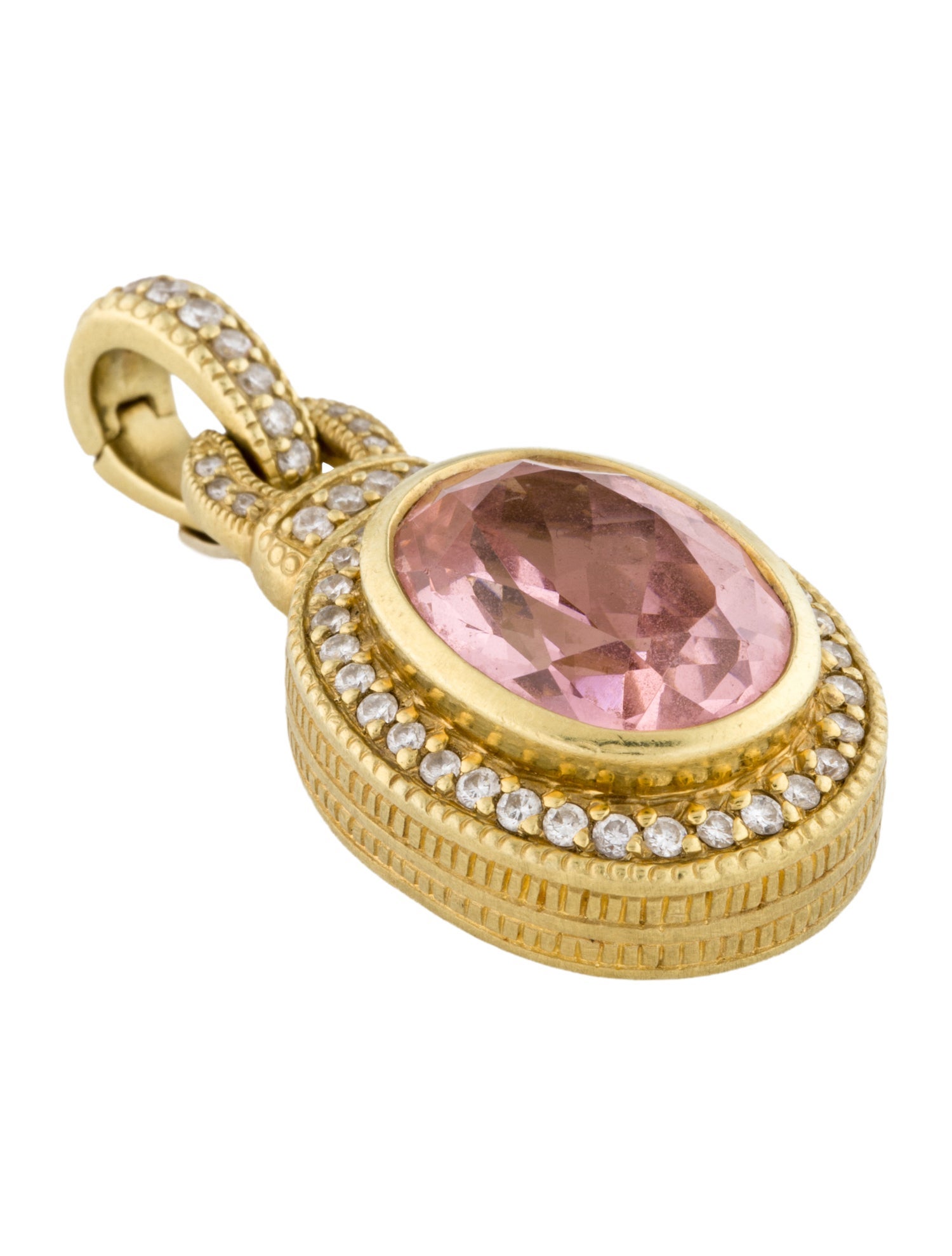 Judith Ripka 18K Diamond & YAG Pendant