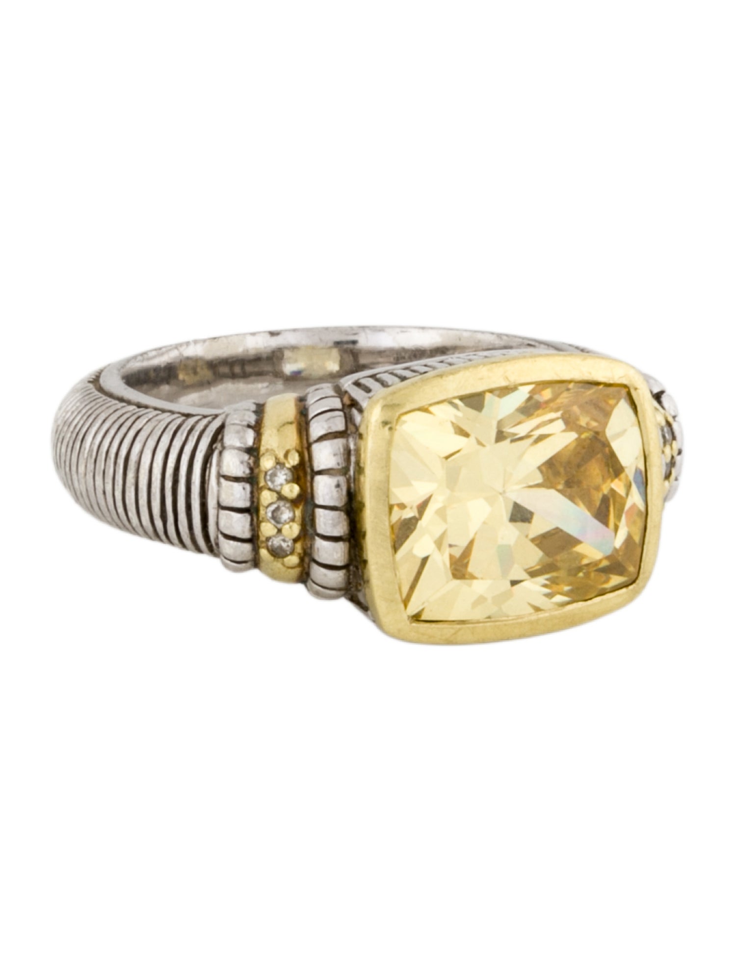 Judith Ripka Canary Cubic Zirconia Cocktail Ring