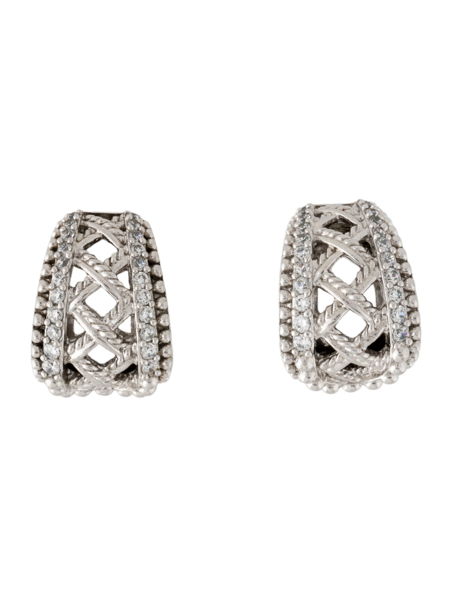 Judith Ripka Cubic Zirconia Drop Earclip Earrings