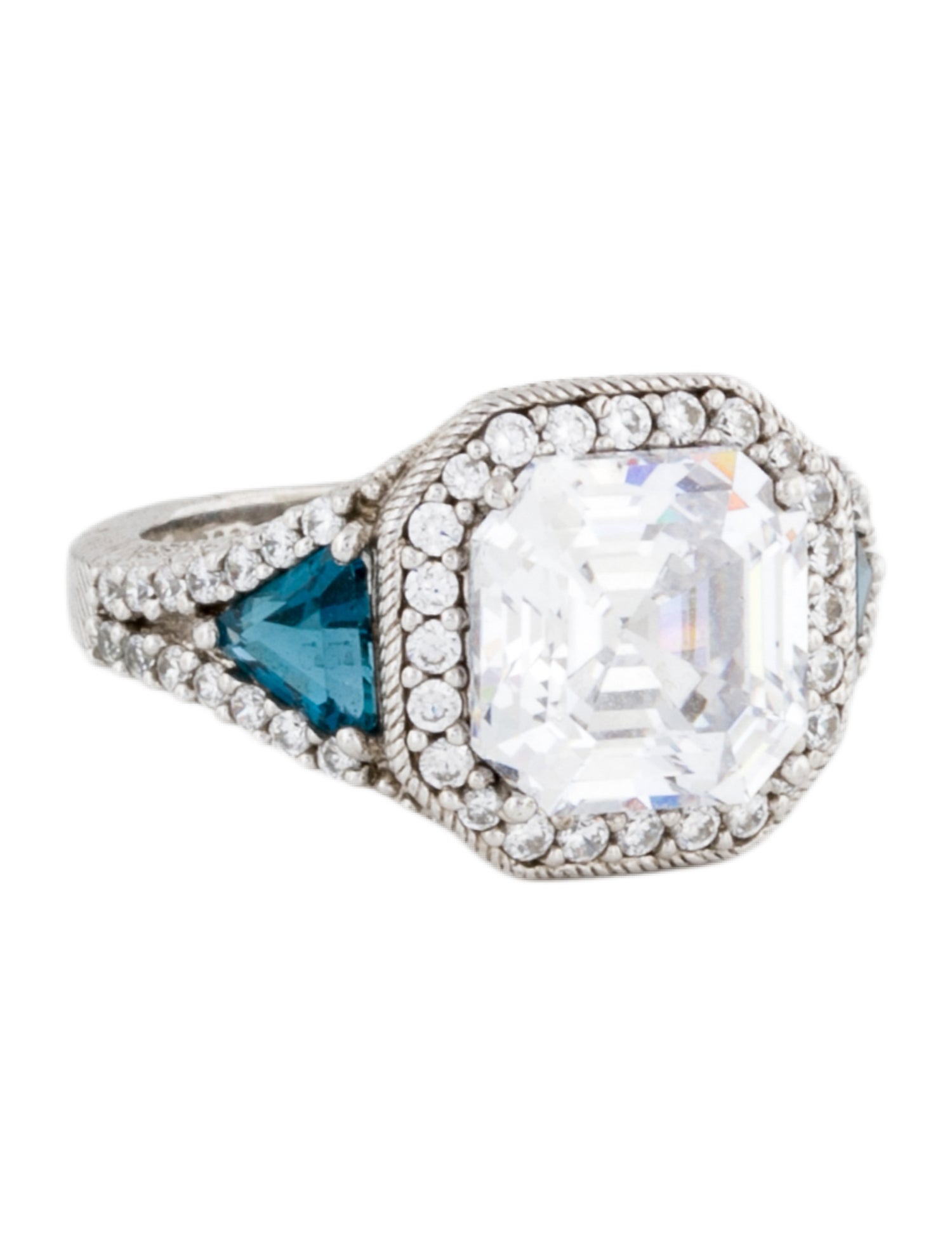 Judith Ripka Cubic Zirconia & Topaz Cocktail Ring