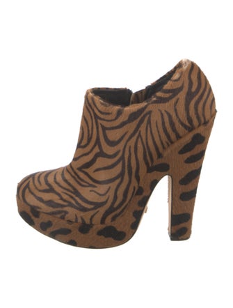 Jerome C. Rousseau Ponyhair Animal Print Boots