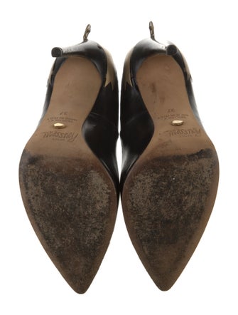 Jerome C. Rousseau Leather Slingback Pumps