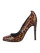 Jerome C. Rousseau Patent Leather Animal Print Pumps