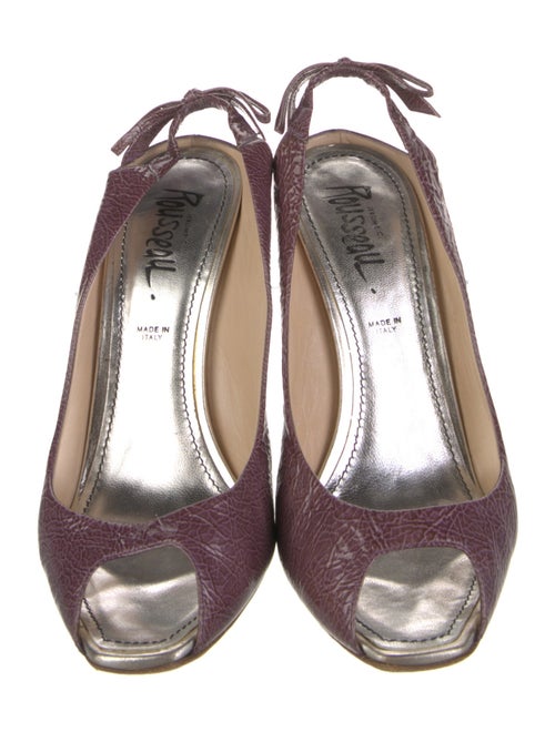 Jerome C. Rousseau Leather Slingback Pumps