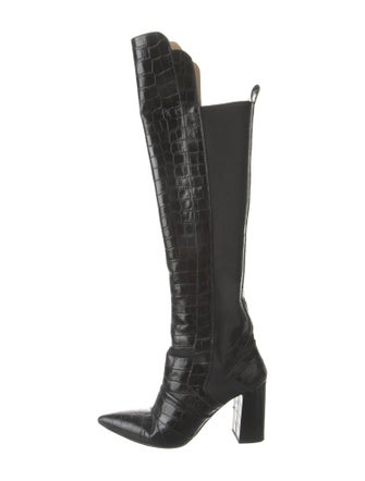 Jerome C. Rousseau Embossed Leather Boots