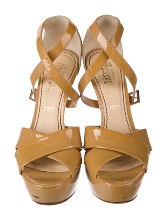Jerome C. Rousseau Patent Leather Sandals