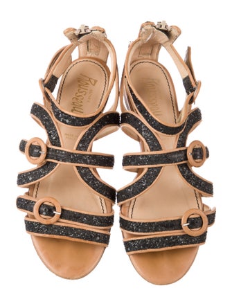 Jerome C. Rousseau Leather Gladiator Sandals
