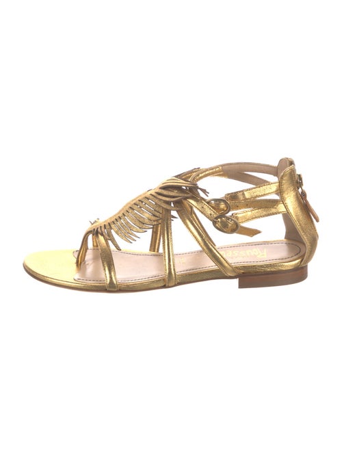 Jerome C. Rousseau Patent Leather Gladiator Sandals