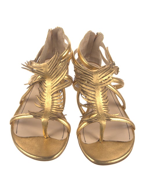 Jerome C. Rousseau Patent Leather Gladiator Sandals