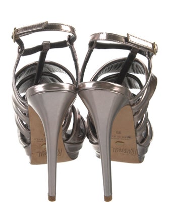 Jerome C. Rousseau Leather T-Strap Sandals