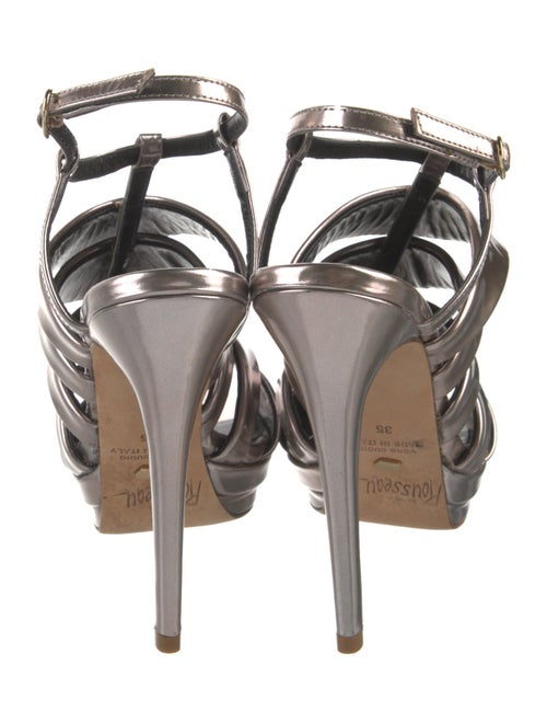 Jerome C. Rousseau Leather T-Strap Sandals