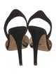 Jerome C. Rousseau Suede Animal Print Slingback Sandals