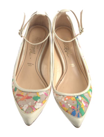 Jerome C. Rousseau Leather Printed Flats