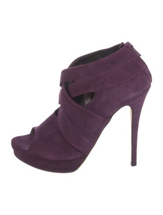 Jerome C. Rousseau Suede Cutout Accent Pumps