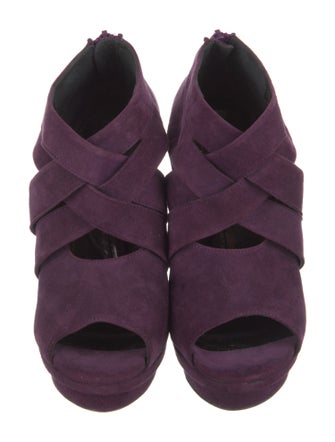 Jerome C. Rousseau Suede Cutout Accent Pumps