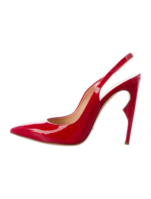 Jerome C. Rousseau Patent Leather Slingback Pumps