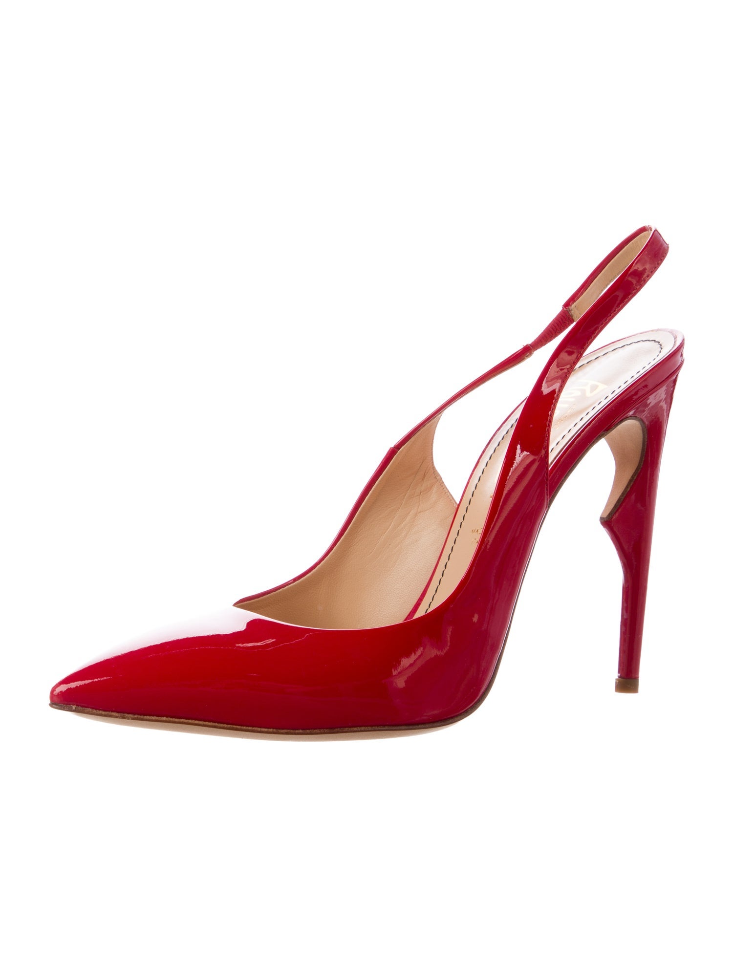 Jerome C. Rousseau Patent Leather Slingback Pumps