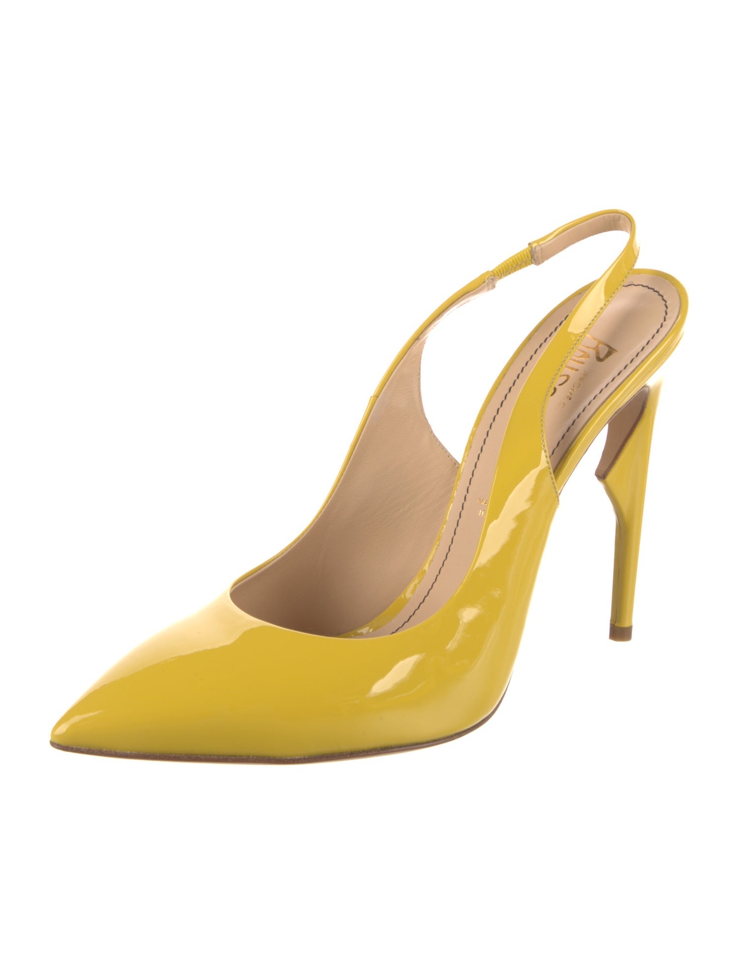 Jerome C. Rousseau Patent Leather Slingback Pumps w/ Tags