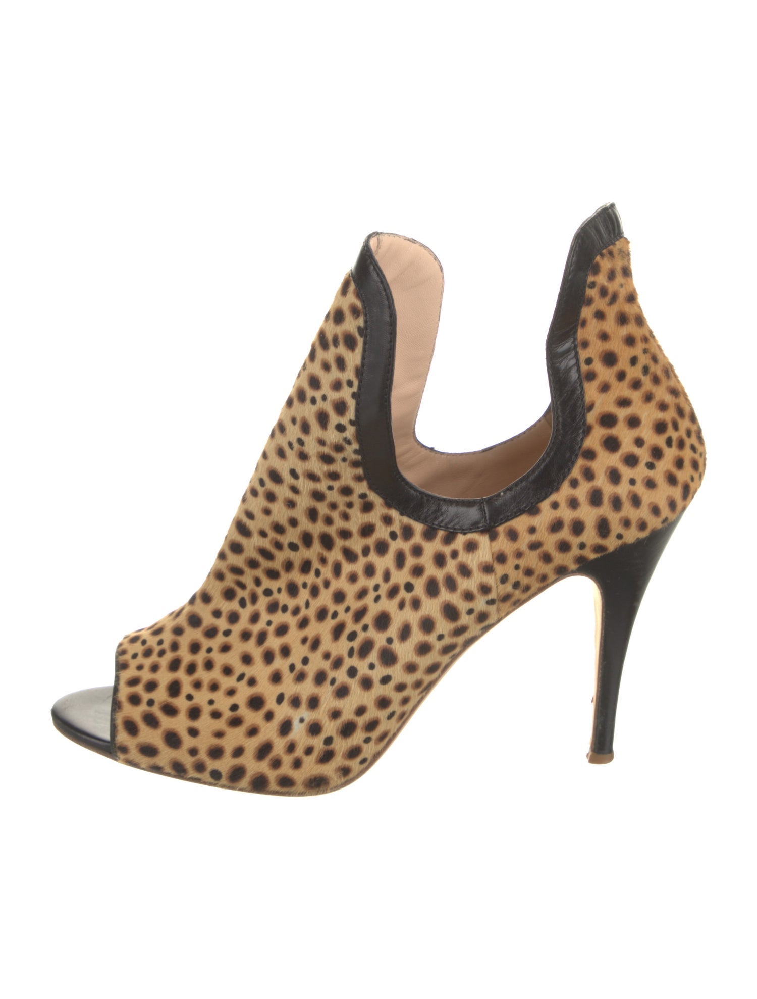 Jerome C. Rousseau Ponyhair Animal Print Boots