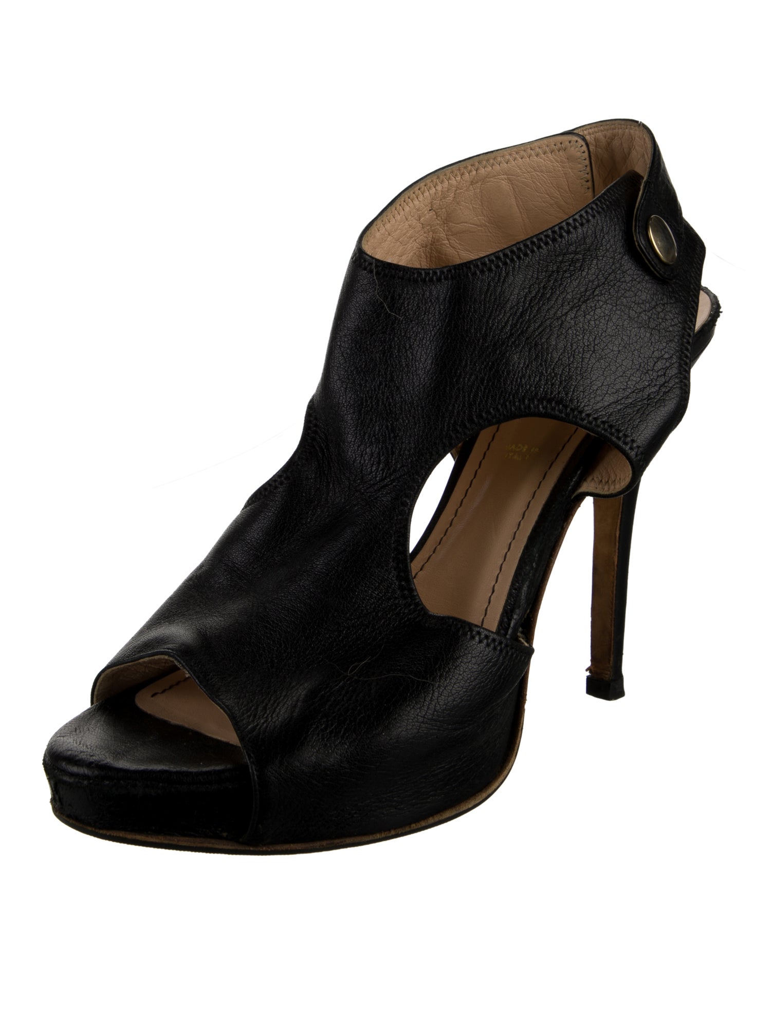 Jerome C. Rousseau Leather Slingback Sandals