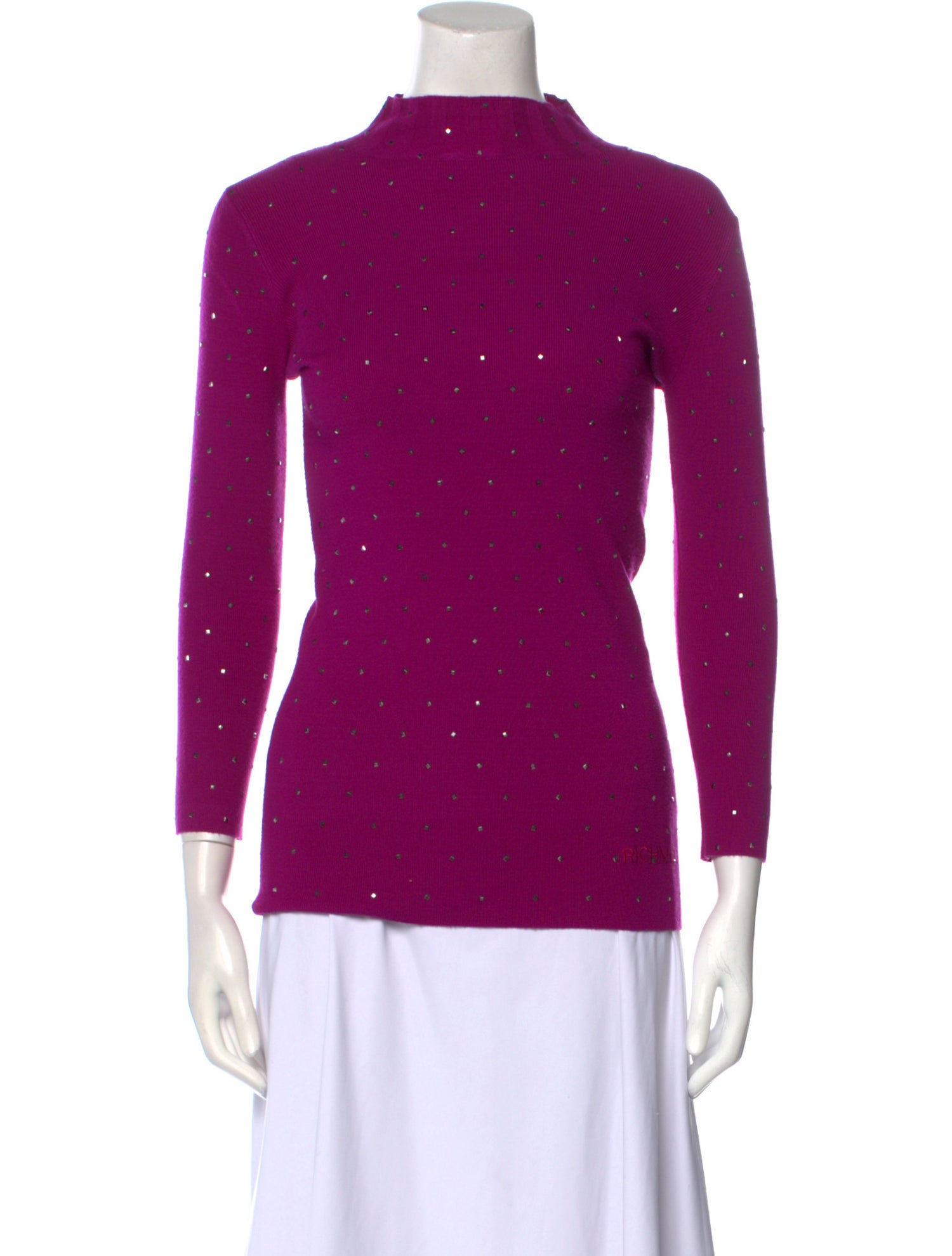 John Richmond Late 2000's - Early 2010's Mock Neck Sweater