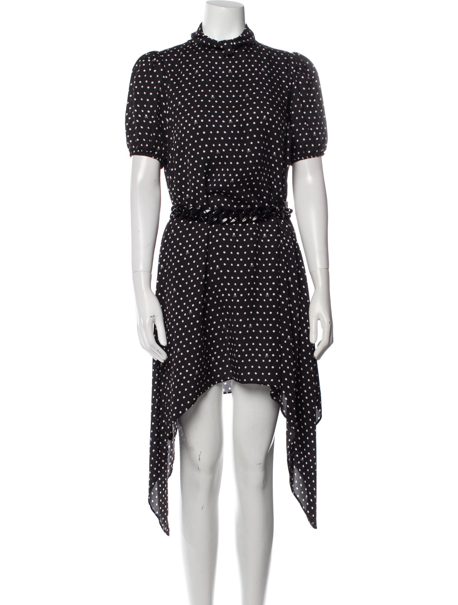 John Richmond Polka Dot Print Midi Length Dress w/ Tags