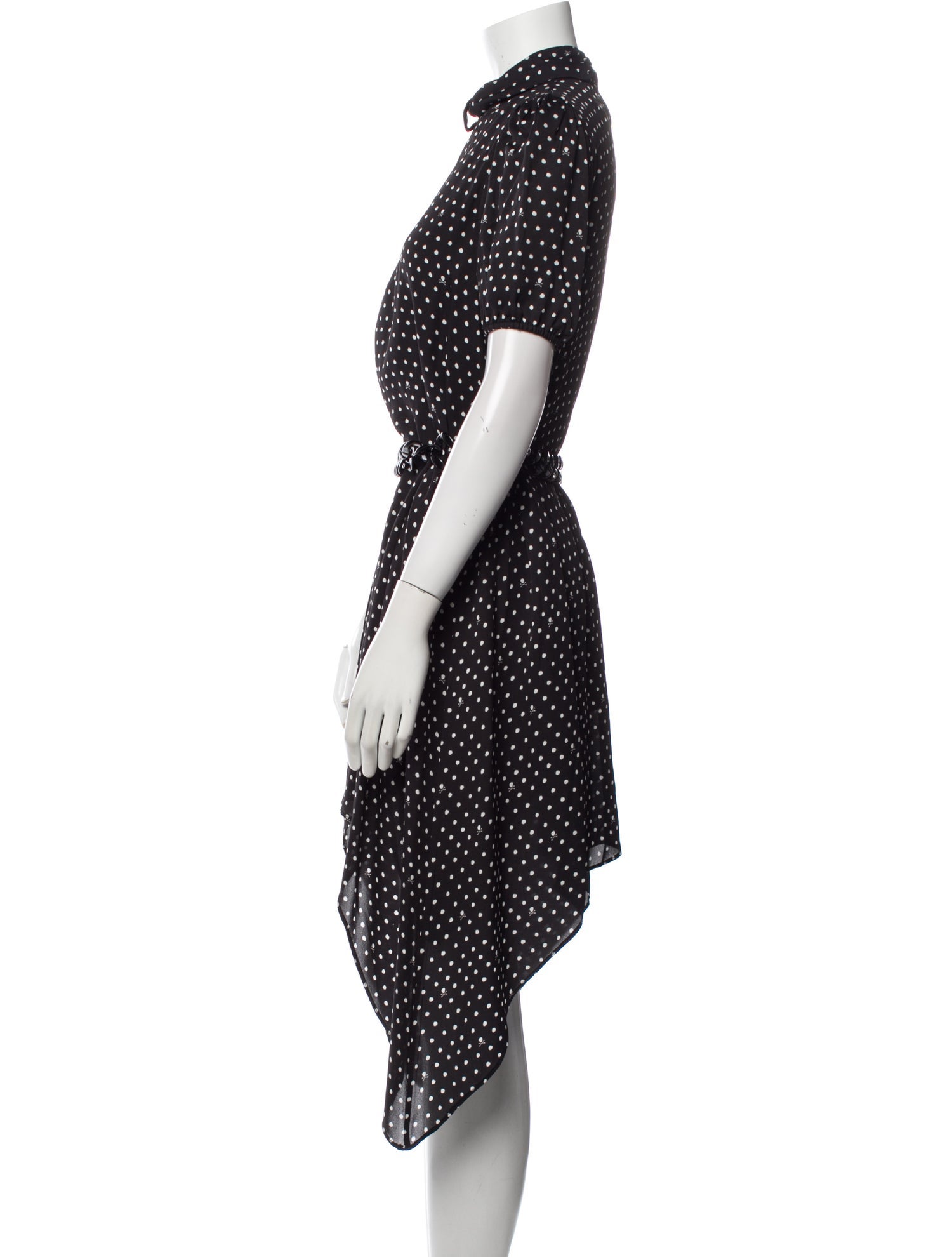 John Richmond Polka Dot Print Midi Length Dress w/ Tags