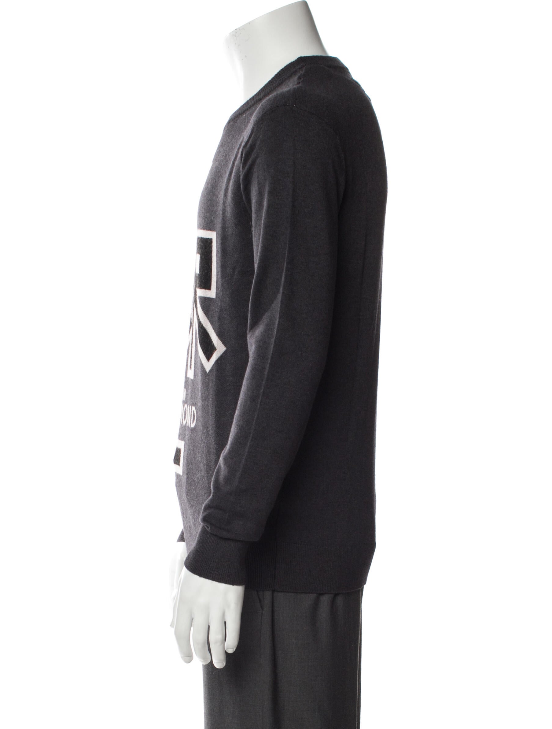 John Richmond Graphic Print Crew Neck Pullover w/ Tags