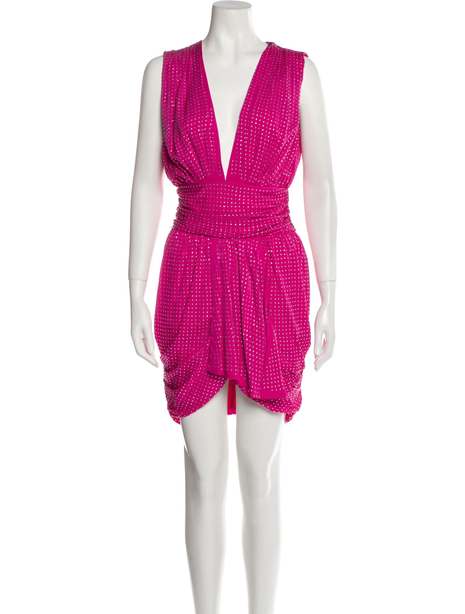 John Richmond Polka Dot Print Knee-Length Dress w/ Tags