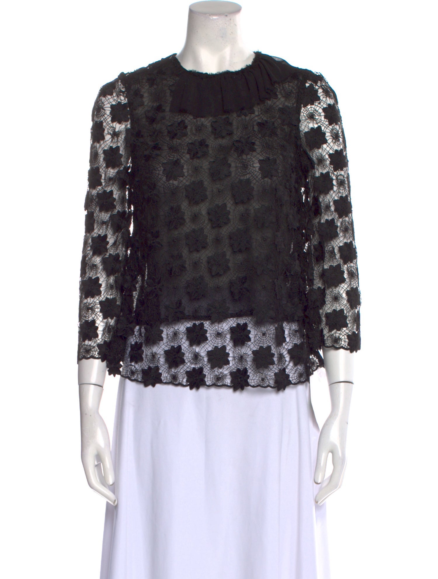 John Richmond Floral Print Crew Neck Blouse w/ Tags